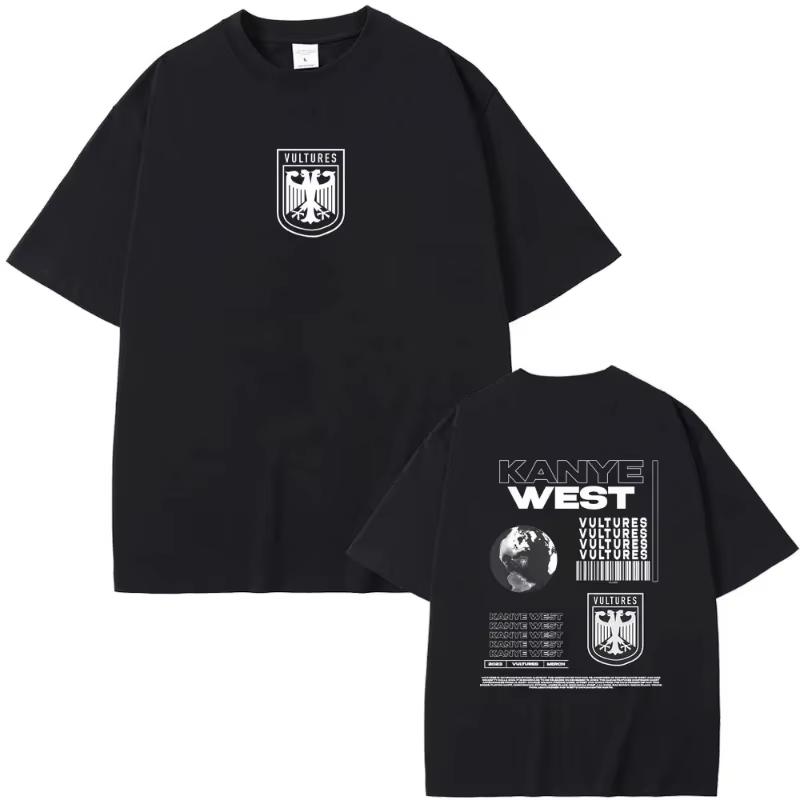 2026 Summer Rapper Kanye West Vultures New Music Album Graphic T Shirts Hip Hop Fashion Tshirt Suitable For Both Men And Women