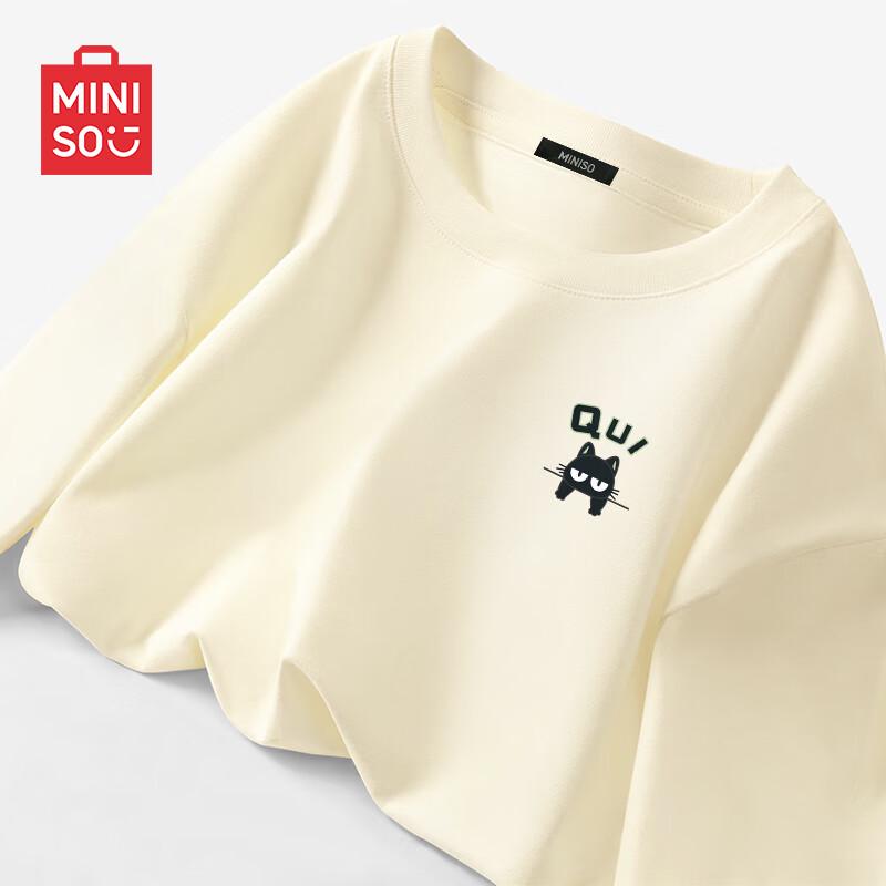 MINISO Men s Casual Pure Cotton Short-Sleeve T-Shirt M