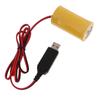 Універсальний USB 5 В 2 A до 1,5 В 1 A LR20 D Муляж батареї Кабель живлення Лінія акумуляторних елімінаторів для іграшкових газових ліхтариків