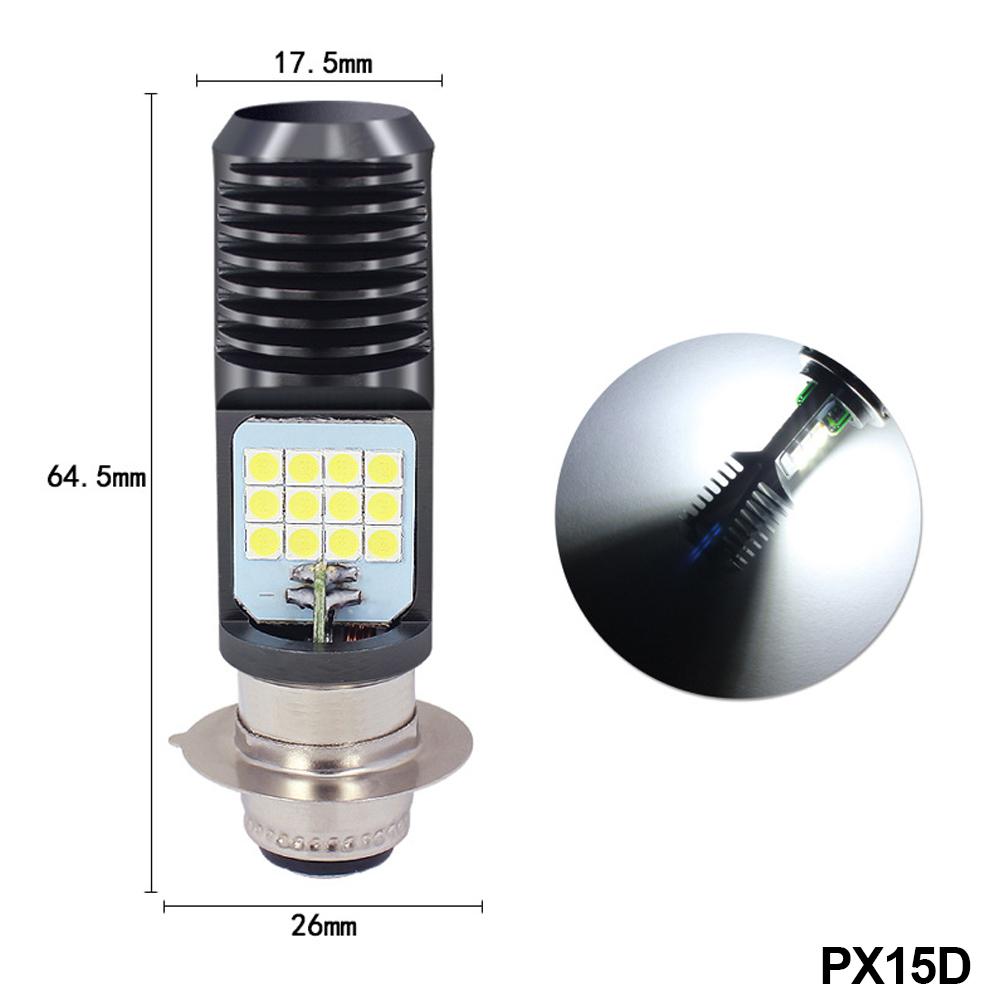 Motorcycle Headlight Motorcycle Scooter H4 BA20D PX15D 24 LED Light Super Bright Light Lamp Moto DRL Lights