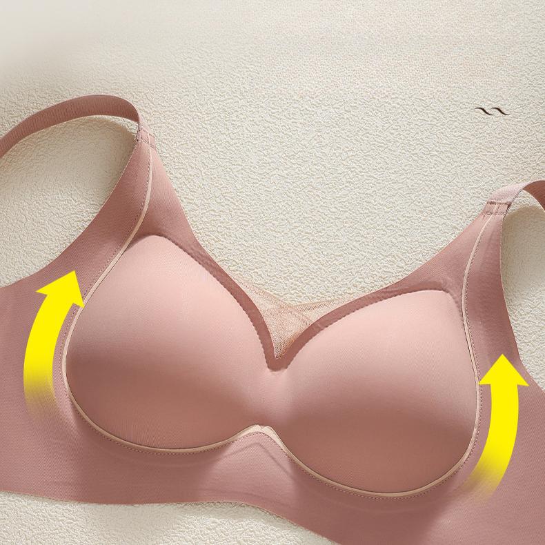 Seamless Lingerie Women's Gathering Thin Bra Adjustable Accessory Breast Anti Sagging Sports Sleep Bra