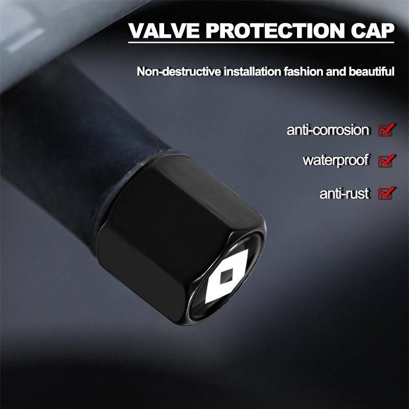 1Set Car Tire Valve Cap Wheel Stem Cover with Wrench KeyChain For Renault Dacia Koleos Clio Laguna 2 Megane 2 3 Duster Logan