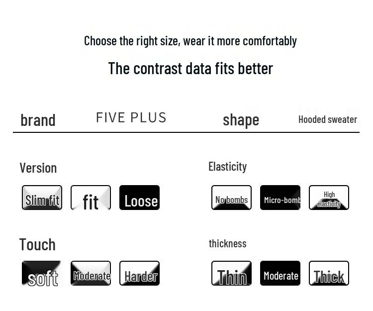 FivePlus Women's Faux Two-Piece Hooded Sweatshirt