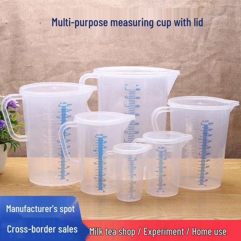 Plastic Measuring Cup with Scale for Kitchen, Baking, and Milk Tea Shops