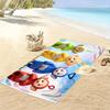 Teletubbies Print Beach Towel, Large Soft Quick Dry Towel for Beach Camping Swimming
