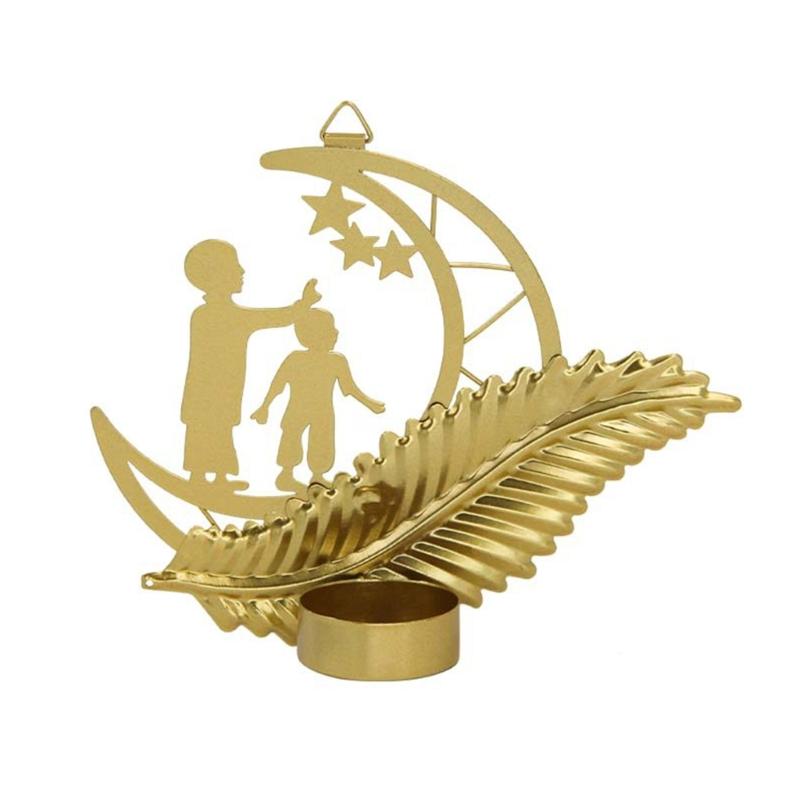 Wall Hanging Candle Holder European Styles Leaf Shape Wall Sconce Metal Tealight Candlestick for Living Room Decors 1