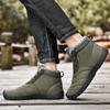 Winter Cotton Boots, Warm and Thick, Plus Size Cotton Shoes with Soft Soles, Men's Mid Top Snow Boots