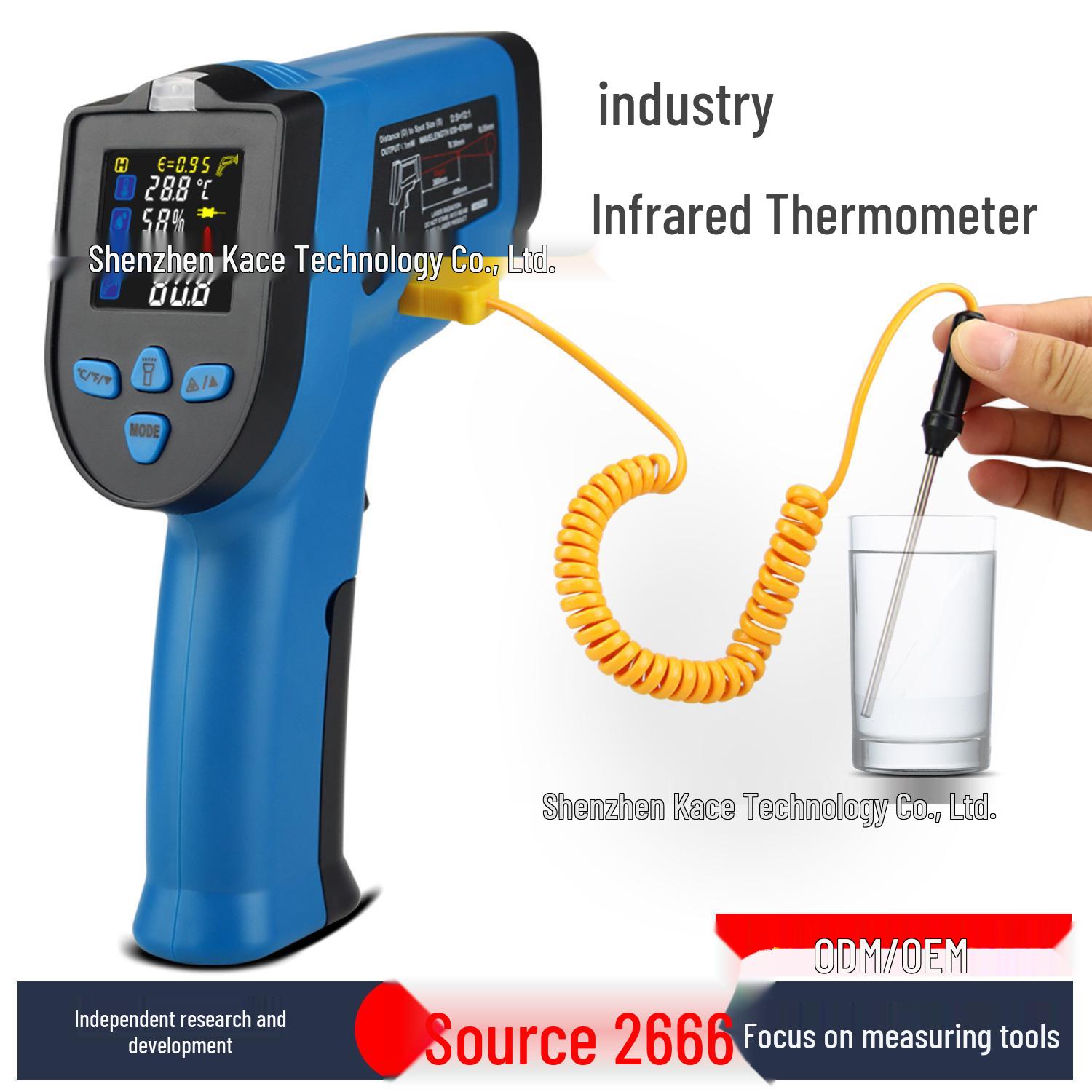 

Инфракрасный двухлазерный термометр и гигрометр с K-типа зондом