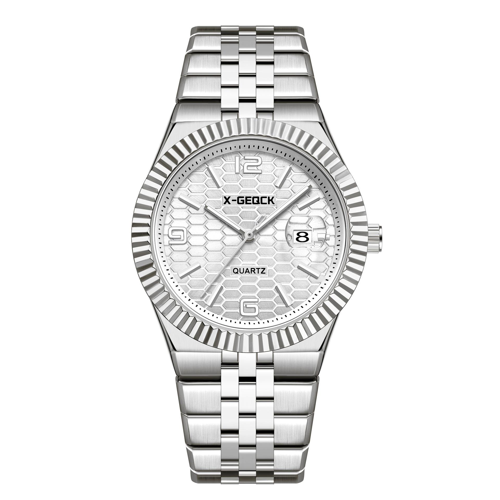 Watch Men S Calendar Simple Fashion Premium Waterproof Steel Belt Quartz Luminous Tide Men S Watch