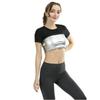 Felpa modellante a maniche corte da donna per Fitness e Yoga