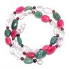 Crystal Multi Aventurine Garnet Gemstone Smooth Beads Necklace 4-15mm 18" UB7836 UB-7836