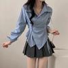 Spring Autumn Casual Striped Shirt Women Shirts Fashion Female Long Sleeve Slim Blouse Tops Office Lady Shirts
