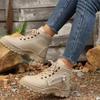 New Winter Men's Waterproof Laced-up Martin Boots, Comfortable and Warm Snow Boots, Versatile Padded Cotton Shoes