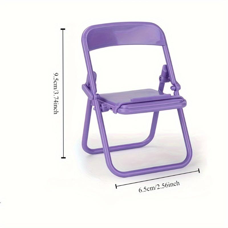 1PC mini portable phone holder, foldable chair shape, universal candy colored mobile multi angle holder