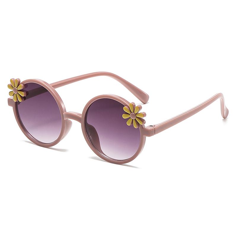 New Children's Glasses Floret Anti-ultraviolet Fashion Children's Sunglasses Outdoor Shading Travel Children's Mirror