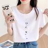 Geometric Trend Women's Short Sleeve Round Neck Fashion T-shirt