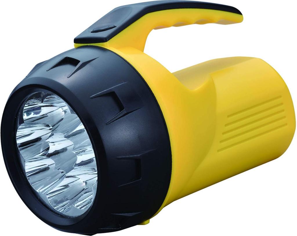 Kakusei 9LED Flashlight Yellow Crossfield 10.0×14.7×11.5cm XF-03