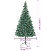 Artificial Christmas Tree Green 210 Cm PVC and Steel