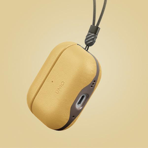 UNIQ Lyden DS AirPods Pro 2 Gen(2022/2023) Case Yellow-gray/canary Yellow-flint Gray