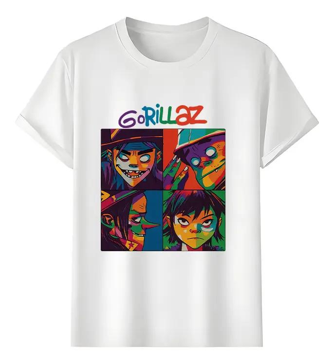 Tshirt Muscle Freaks Gorillaz Band Pop Art Estilo Camiseta