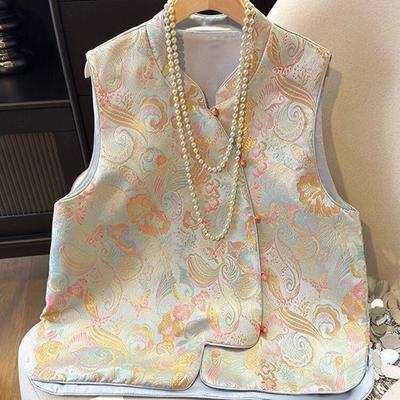 Retro Improved Vest Women's Vest Brocade Jacquard 2025 New