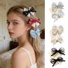 Girl Hairpin Hand-Sewn Embroidery Lace Ribbon Bowknot Decor Hair Clip Sweet Style Kids Hair Accessories