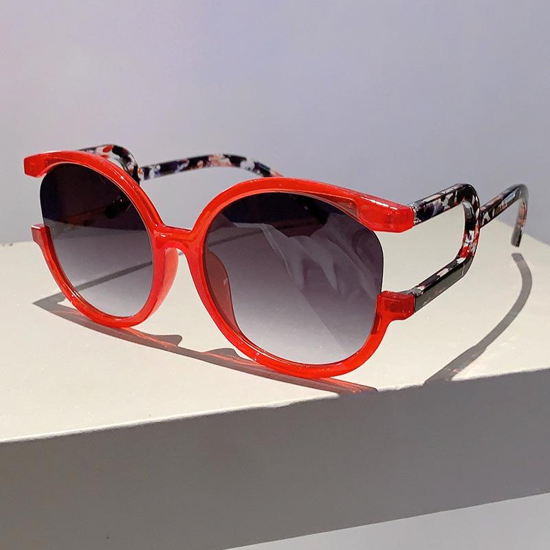 

Солнцезащитные очки Y2K с большой оправой, женские и мужские, роскошные брендовые дизайнерские винтажные солнцезащитные очки, популярные панк-неправильные круглые очки