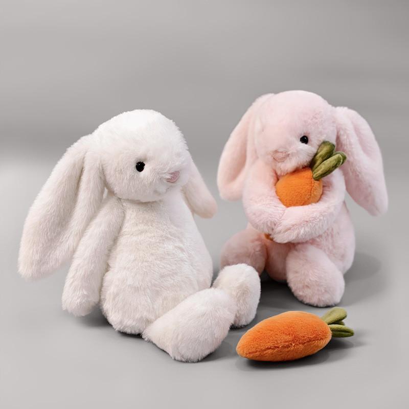 Jellycat Rabbit Plush Toy With Floppy Ears And Carrot For Kids Decor Room