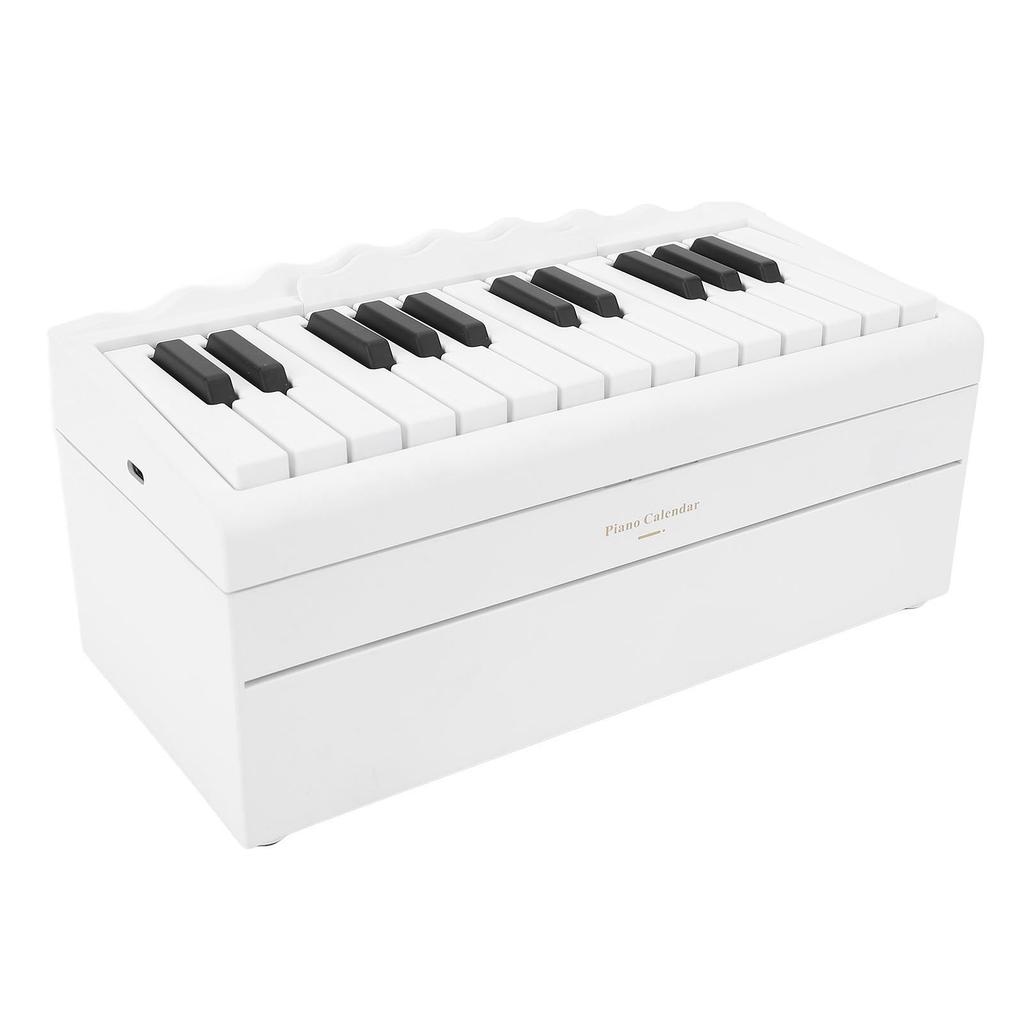 Playable Piano Calendar with 27 Cards 25 Keys Adjustment Volume 1000mAh Rechargble Hand Crank 2025 Desk Calender