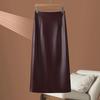2026 Autumn/Winter Women's High Waist Genuine Lambskin Leather Skirt - Slimming, Hip-Hugging, and Sexy.