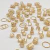 80Pcs Dreadlock Hair Accessories Open Design Easy To Wear Braided Hair Beads Rings