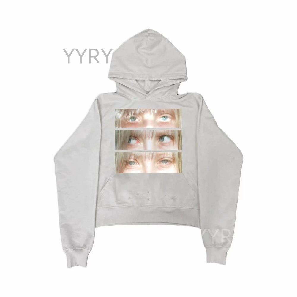 Women's Hooded Long Sleeve Graphic Sweatshirt Loose Fit Dark Street Style Pullover Hoodie Vintage Y2K Pocket Casual Outerwear Top