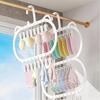 Multi-clip Sock Drying Rack Space-saving Removable Socks Underwear Storage Rack Multi-functional Wardrobe Storage