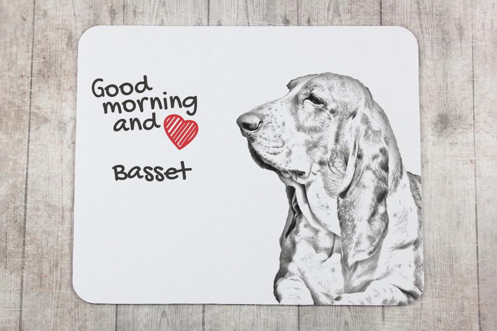Basset Hound - Mouse Pad with Print, Personalized Dog-themed Mouse Pad, Unique Gadget for an Office Worker by Art-Dog Brand