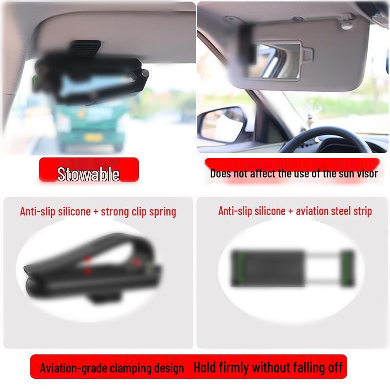 Multi-Functional Car & Kitchen Phone Mount for Sun Visor, Rear Seat & Table
