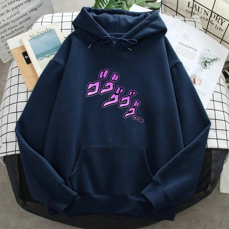 Jojos Bizarre Adventure Anime Print Unisex Hoodies Langarm Warm Hoody Pullover Herbst Neue Persönlichkeit Streetwear