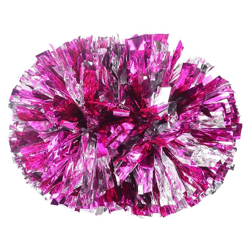 Saplı Altın Ponponlar Ponpon Topları Büyük Gümüş Kırmızı Sarı Mavi El Dansı Ponponları Kadın Kız Çocukları İçin Aksesuarlar