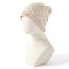 Women 100% Pure Cashmere Beanie Hat Lattice Cable Knit Pattern Winter Warm Soft Slouchy Skullies Cap Cold Weather Accessory