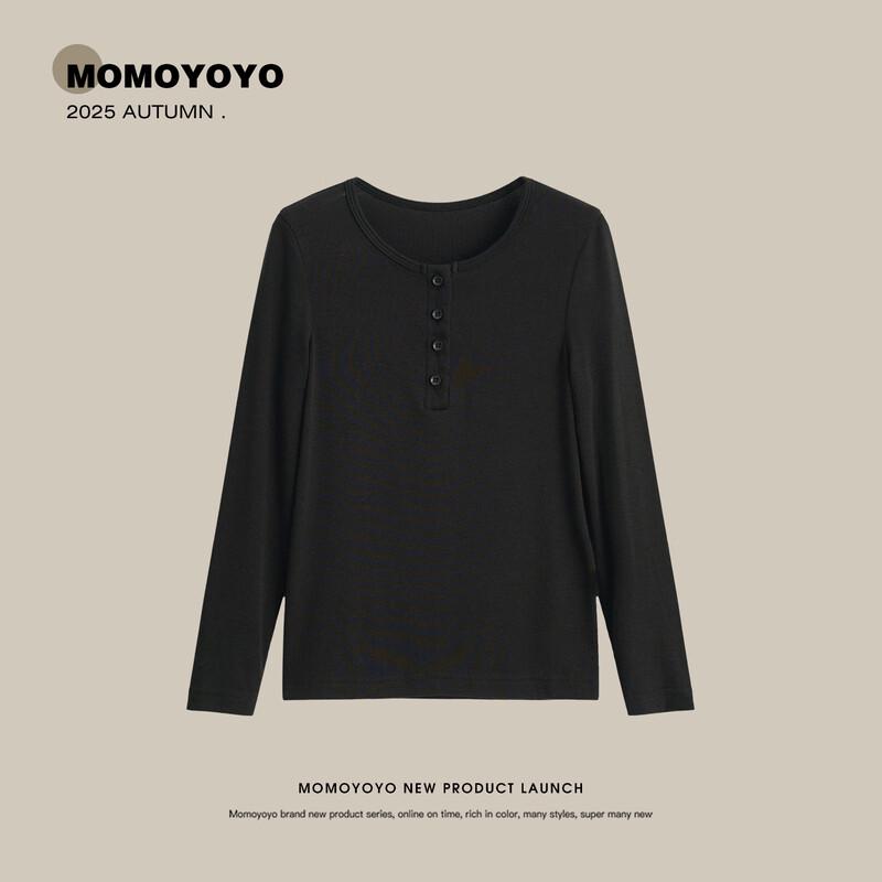 

Высокоэластичная футболка-henley из тенсела для родителей и детей, с длинным рукавом 140