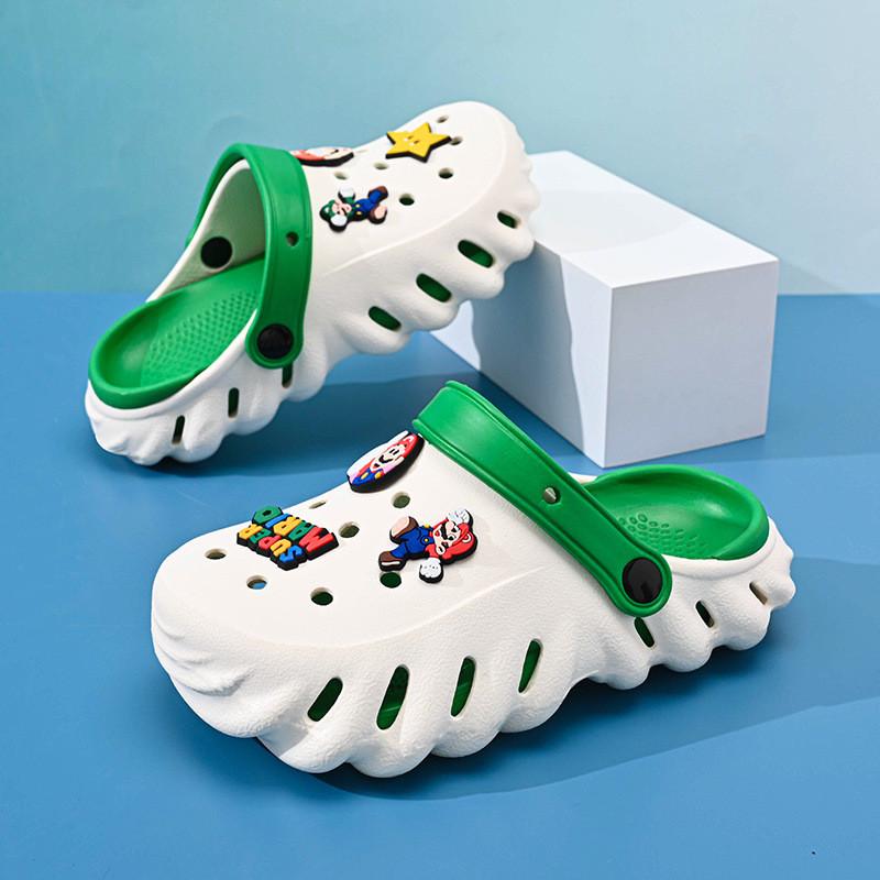 Fun And Colorful Mario Characters Kids Summer Clogs Soft Eva Material Lightweight And Breathable Design