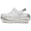 Comfortable Versatile Clogs Unisex Footwear White Silver 210368-138