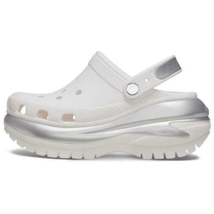 Crocs Comfortable Versatile Clogs Unisex Footwear White Silver 210368-138