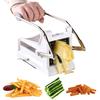 French Fry Cutter Potato Slicer with 2 Blades Ergonomic Handle Stainless-Steel Professional Potato Cutter Kitchen Supplies