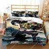 Demon Slayer Bedding Set Kamado Nezuko Duvet Cover Set Bedspread Pillowcase King Queen Full Single Size Bed Linen Boys Teen Gift