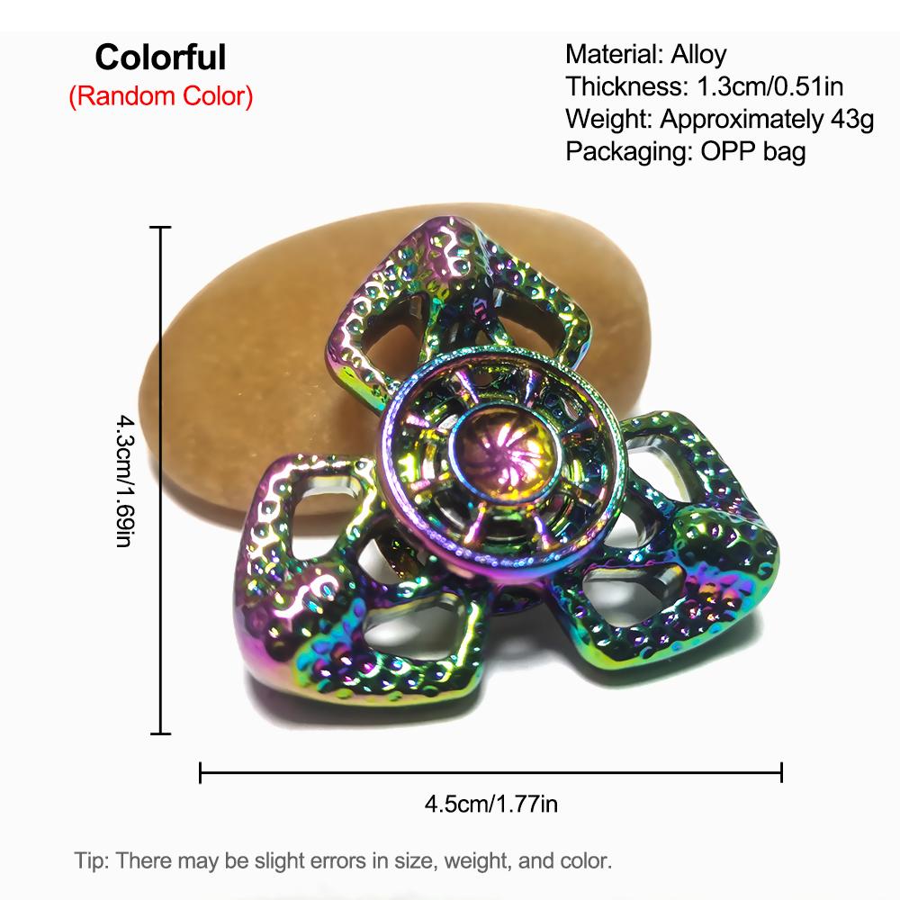 1pc Personalized Hollowed-Out Edc Fidget Spinner - Exquisite Metal Stress Relief Toy For Focus Improvement And Anxiety Relief -