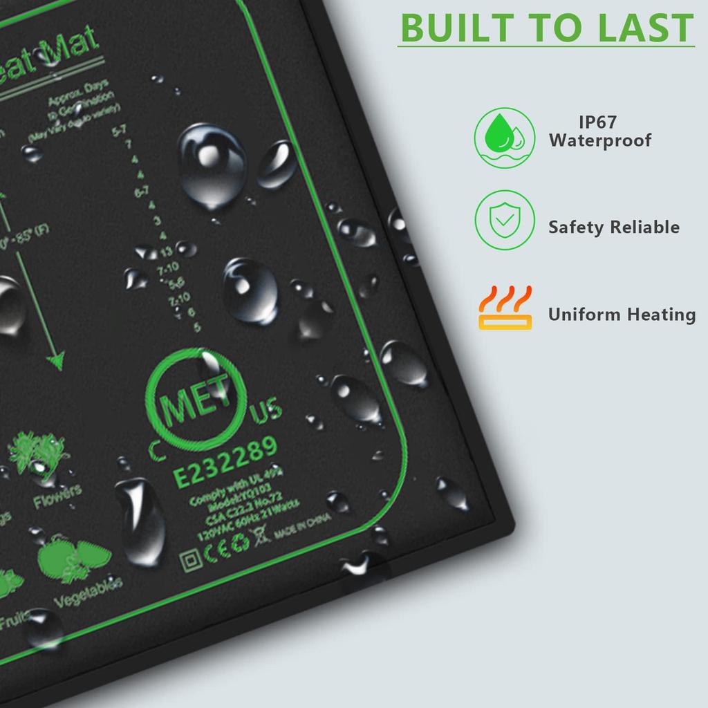 1/2/4pcs Durable waterproof seedling heating pad warm hydroponic heating pad for germination indoor gardening greenhouse US Plug