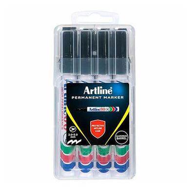 Artline Permanent Marker 5mm Chisel (Black 4/case)