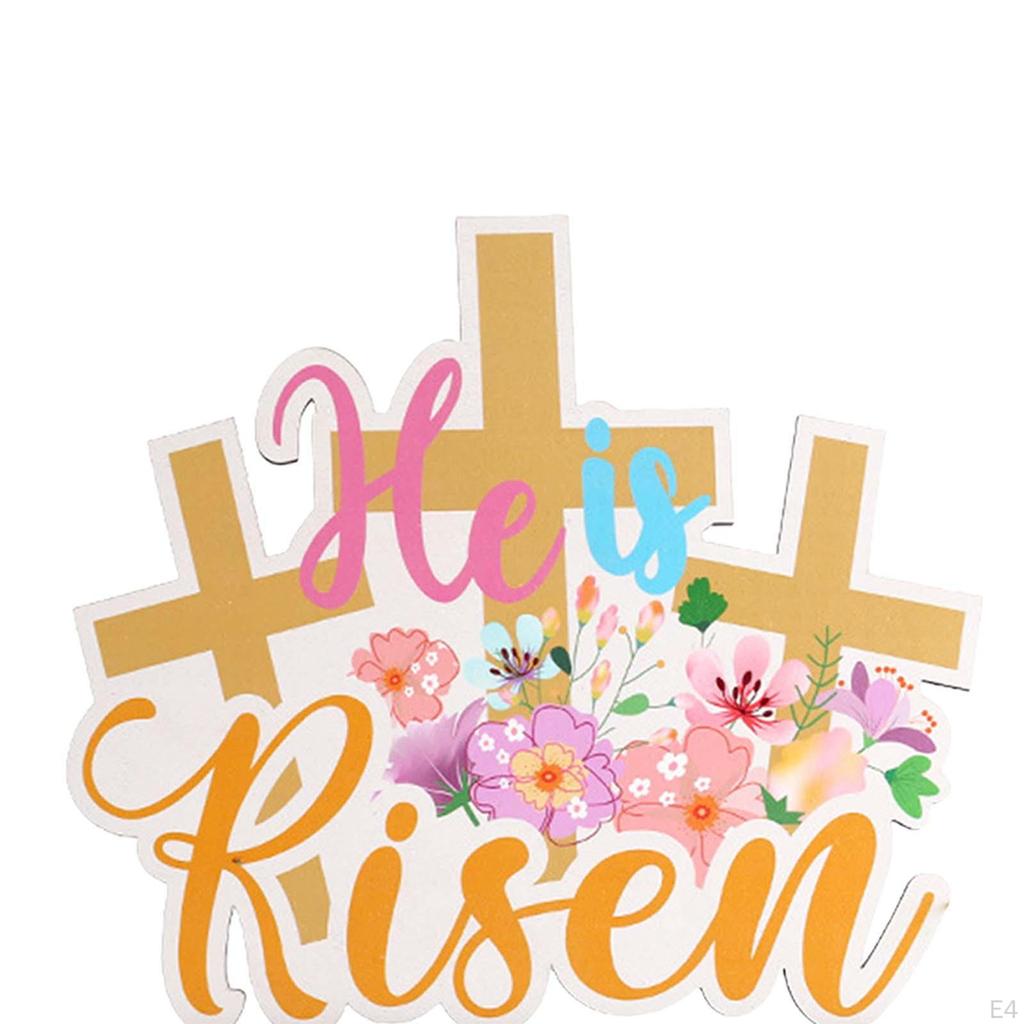 Easter Table Decorations Colorful Standing Wooden Letter Sign for Holiday
