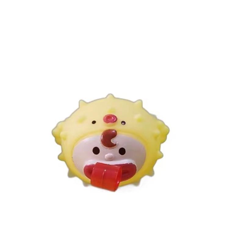 Fidget Tongue Out Toys Pufferfish Pinch Sticking Relieve Stress Children Creative Decompression Toy Christmas Gifts For Kids