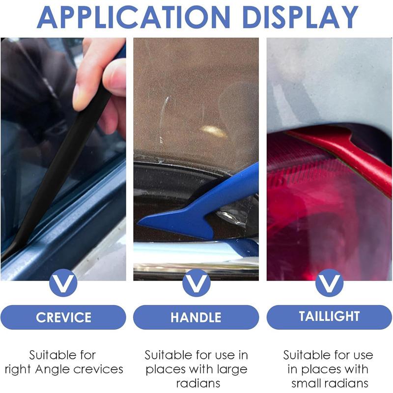 3-18PCS Car Vinyl Wrap Tool Kit 3 in 1 Vinyl Flexible Micro Squeegee Curves Slot Tint Tool Automotive Vinyl Wrap Film Install